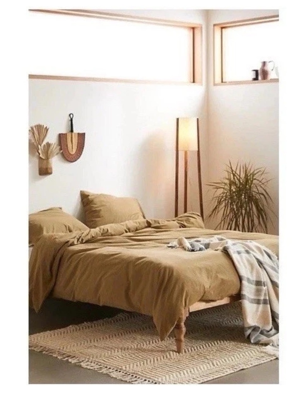 UO Urban Outfitters Basic Cotton Duvet Cover Olive Guacamole Size Twin XL